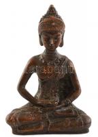 Buddha szobor, bronz, kopott, jelzés nélkül, m:9cm