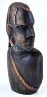 Szenegáli afrikai faragott fa figura, m:18cm