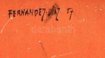 Rosy Fernandez: Bohóc, fára kasírozott nyomat, falra akasztható, 36x18cm