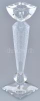 Ajka ólomkristály gyertyatartó, eredeti dobozban, etikettel jelzett, m:25cm