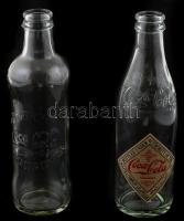 2 db jubileumi retro Coca Cola-s üveg. 19 cm
