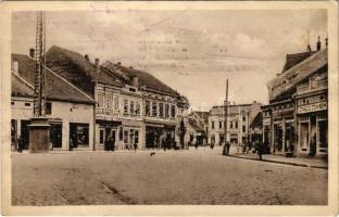 1931 Pozarevac, Pozsarevác, Passarowitz; Queen Maria street, shops (Rb)