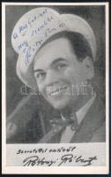 1965 Rátonyi Róbert (1923-1992) színész saját kezű dedikációja és aláírása egy fotónyomaton