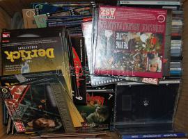 Nagy doboz használt dvd, cd illetve tokok
