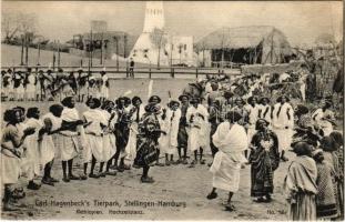 Carl Hagenbeck's Tierpark, Stellingen-Hamburg, Aethiopien, Hochzeitstanz / human zoo, circus, Ethiopian wedding dance