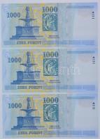 2008. 1000Ft (3x) sorszámkövetők "DB 0704898-0704900" T:II
Adamo F55J1
