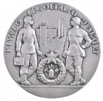 1955. "Kiváló Légoltalmi Munkáért / A Szabadsághegyi Áll. Gyermek TBC. Légoltalmi Szervezetének 1955" Al plakett, hátoldalán gravírozva (93mm) T:2 kis patina