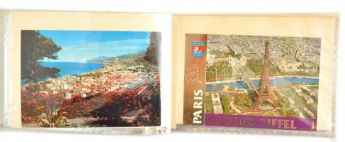 58 db MODERN külföldi város képeslap kis albumban / 58 modern European town-view postcards in a small album