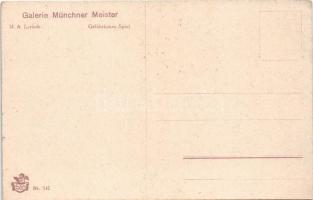 Gefährliches Spiel / Erotic nude lady art postcard. Galerie Münchner Meister Nr. 541. s: M. A. Leris...