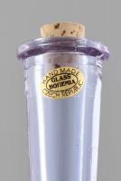 2 db Bohemia üveg palack, formába öntött, anyagában színezett, m: 23 cm