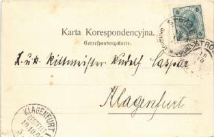 1900 Nowy Sacz, Nowego Sacza, Neu Sandez, Újszandec; Stróze dworzec, naklad fotografia Janiny / rail...