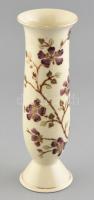 Zsolnay virág mintás váza. kézzel festett, jelzett, hibátlan, m:26,5 cm