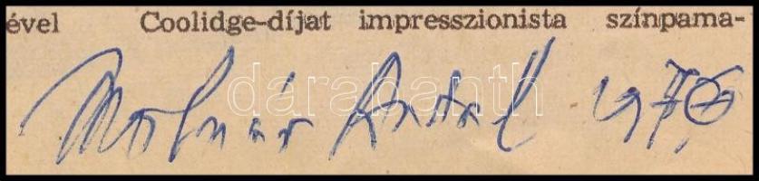 Honthy Hanna és Molnár Antal aláírásaival a Színház és Mozi egy 1955-ös száma