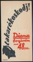 Diana fogkrém számolócédula