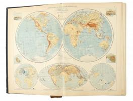 Andrees Allgemeiner Öst.-Ung. Handatlas. Wien, 1909. Perles. Második kiadás. Aranyozott, gerincű, fé...