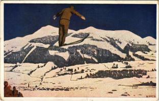 Síelő / Skiing. B.K.W.I. 519-6. s: Barth