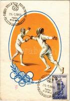 1960 1960 Summer Olympics - Scherma / Fencing + 1960 Poste Roma. Palazzo dei Congressi, Giochi Della XVII. Olimpiade So. Stpl (EK)