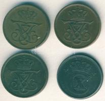 Dánia 1910-12. 1ö (3x) VIII.Frigyes + 1918. 1ö X.Krisztián T:3+,3