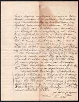 cca 1900 "Üdvözlet Thurzófüredről" fejléces levélpapírra írt személyes hangvételű levél