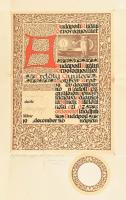 1921 Budapesti Királyi Orvosegyesület által kiállított oklevél, szakadással