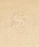 1921 Budapesti Királyi Orvosegyesület által kiállított oklevél, szakadással