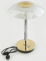 Art Deco asztali lámpa, új szerelékkel, G24D-1-es foglalatú, kopott, m:46cm