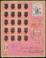 Schima András (Bandi) (1882-1959): Aratás Magyarhonban 1921. Akvarell, vegyes technika, papír, jelze...