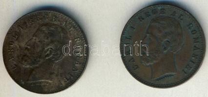 Románia 1882. 2B I.Károly (2x) T:3/4+