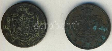 Románia 1882. 2B I.Károly (2x) T:3/4+