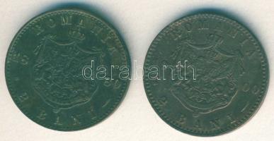 Románia 1880+1900. 2B I.Károly (2x) klf évszám T:3+,3