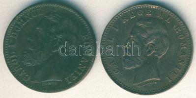 Románia 1880+1900. 2B I.Károly (2x) klf évszám T:3+,3