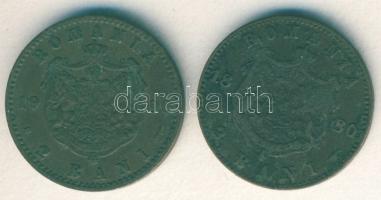 Románia 1880+1900. 2B I.Károly (2x) klf évszám T:3+,3