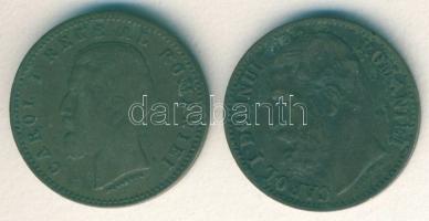 Románia 1880+1900. 2B I.Károly (2x) klf évszám T:3+,3