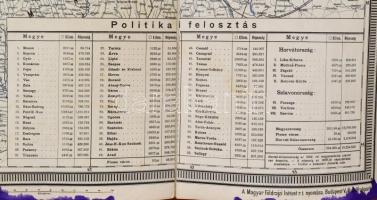 1904 Magyarország és Horvát-Szlavónország térképe. Rajzolta: Homolka József. 1 : 900.000. Bp., Eggen...