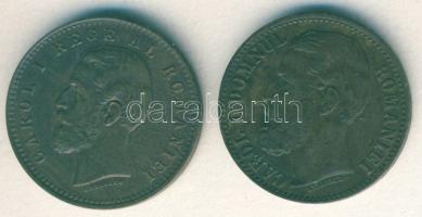 Románia 1880+1900. 2B I.Károly (2x) klf évszám T:3+,3