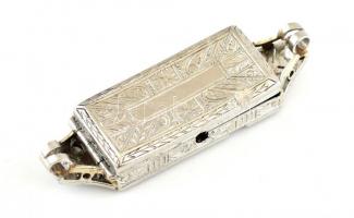 Óratok, fém, üres, kövekkel ékítve, jelzés nélkül, sérült h:4cm