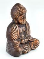 Buddha szobor, bronz, kopott, m:11cm