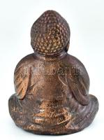 Buddha szobor, bronz, kopott, m:11cm