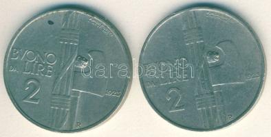 Olaszország 1923. 2L (2x) III.Viktor Emánuel T:3