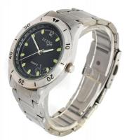 Scene kvarc férfi karóra, vízálló, Casio acél szíjjal, működik, d: 39 mm