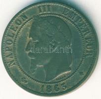 Franciaország/Második Császárság 1863BB 10c III.Napóleon T:3