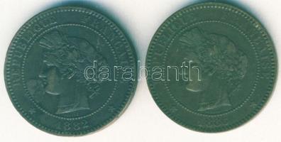 Franciaország 1882-86. 10c (2x) T:3