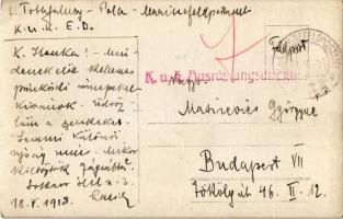 1918 Osztrák-magyar hidroplán repül el egy hadihajó felett / K.u.K. Kriegsmarine Wasserflugzeug / WW...