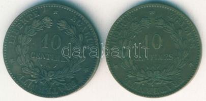 Franciaország 1882-86. 10c (2x) T:3