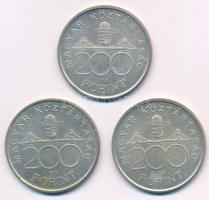 1993. 200Ft Ag "MNB" (3x) T:1-,2
Adamo F13