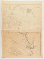 1836 Umgebung von Ofen und Pesth 1836, Pest-Buda és környékének litografált térképe, I-V, VII-IX, XI...