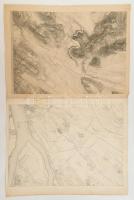 1836 Umgebung von Ofen und Pesth 1836, Pest-Buda és környékének litografált térképe, I-V, VII-IX, XI...