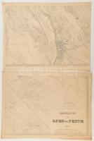 1836 Umgebung von Ofen und Pesth 1836, Pest-Buda és környékének litografált térképe, I-V, VII-IX, XI...