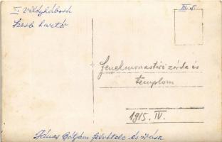 1915 Jakovo (Belgrád mellett), szerb harctér, a Fenek monostor templom tetők nélkül, katonák / WWI K...