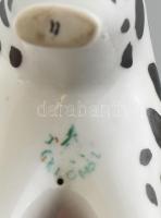 Hollóházi zsiráf, kézzel festett, jelzett, hibátlan, m: 19 cm